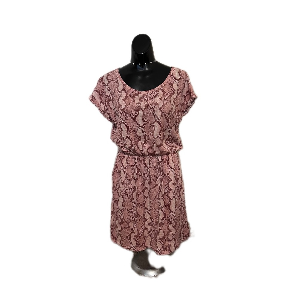 Pink Snake Print Dress